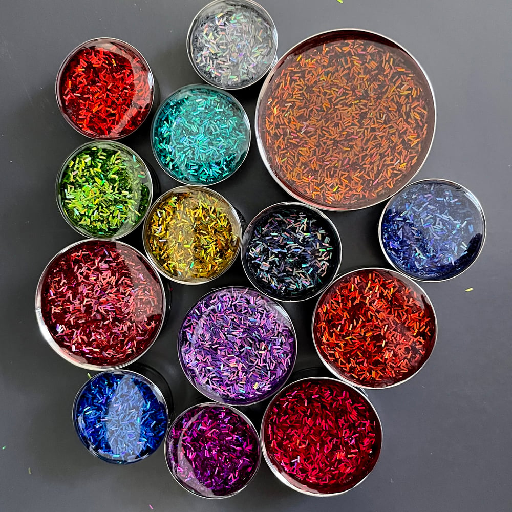 Image of Sprinkle Glitter Plugs (sizes 0g-2")