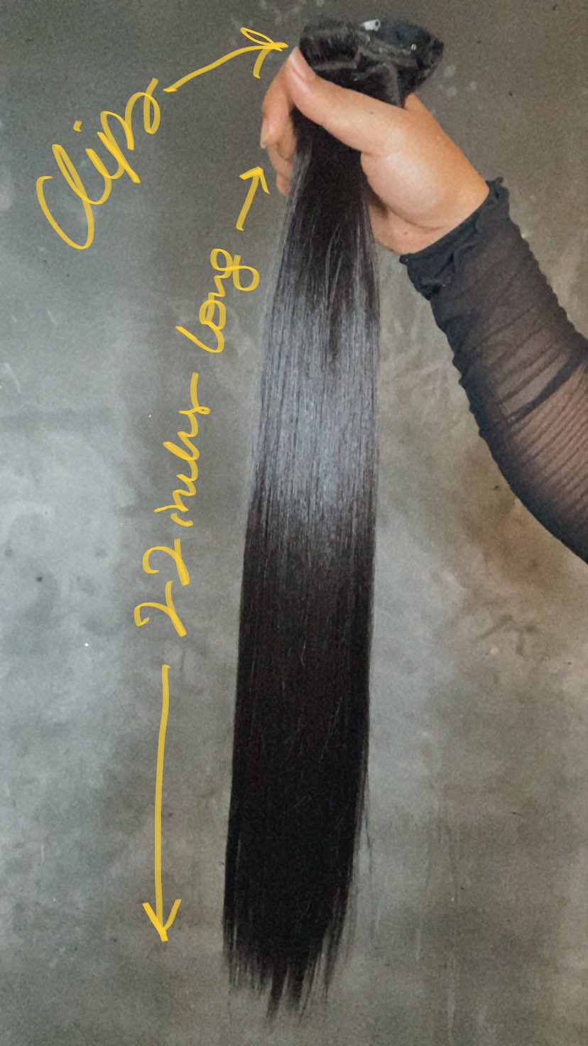 Extensions Black Straight 22"
