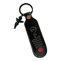 Image 1 of Angel Heart leather Keychain 