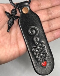 Image 2 of Angel Heart leather Keychain 