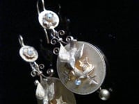Image 3 of Stunning Victorian 15ct 18ct yellow gold natural pearl dove drop earrings