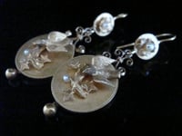 Image 4 of Stunning Victorian 15ct 18ct yellow gold natural pearl dove drop earrings