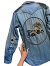 vintage 1960s denim snap George Harrison Dark Horse hand-embroidered shirt