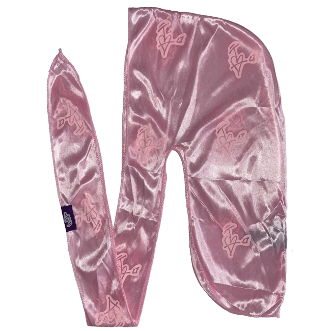 Pink monogram Durag