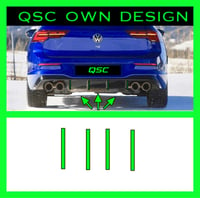 X4 Mk8 Golf R Diffuser Strip stickers