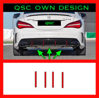 Image 1 of X4 Mercedes Cla45 Amg diffuser strip stickers 