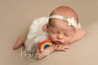 Image 2 of newborn rainbow photography prop