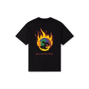 Pretty Boy Ugly World The Flamin World Tee Black