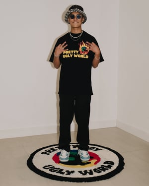 Pretty Boy Ugly World The Flamin World Tee Black