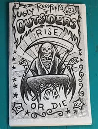 Image 1 of Ugly Outsiders Tattoo flash zine #21 plus some stickers by Reedpunk
