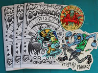 Image 4 of Ugly Outsiders Tattoo flash zine #21 plus some stickers by Reedpunk