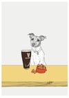 What the Doggo drinks - custom pet portrait 