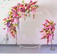 Image 1 of White  net circle backdrop 