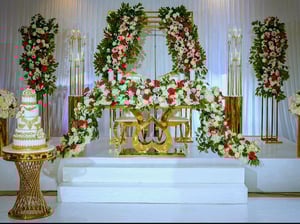 Image of Stainless steel lux wedding cake stand 