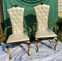 Couples chair gold /white 