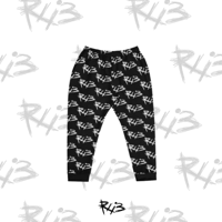 Rei13 Black All Over Print  Sweatpants