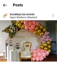 Image 2 of KIDS WHITE/ GOLD THRONE CHAIR 