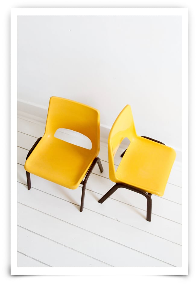 Duo chaises école années 70