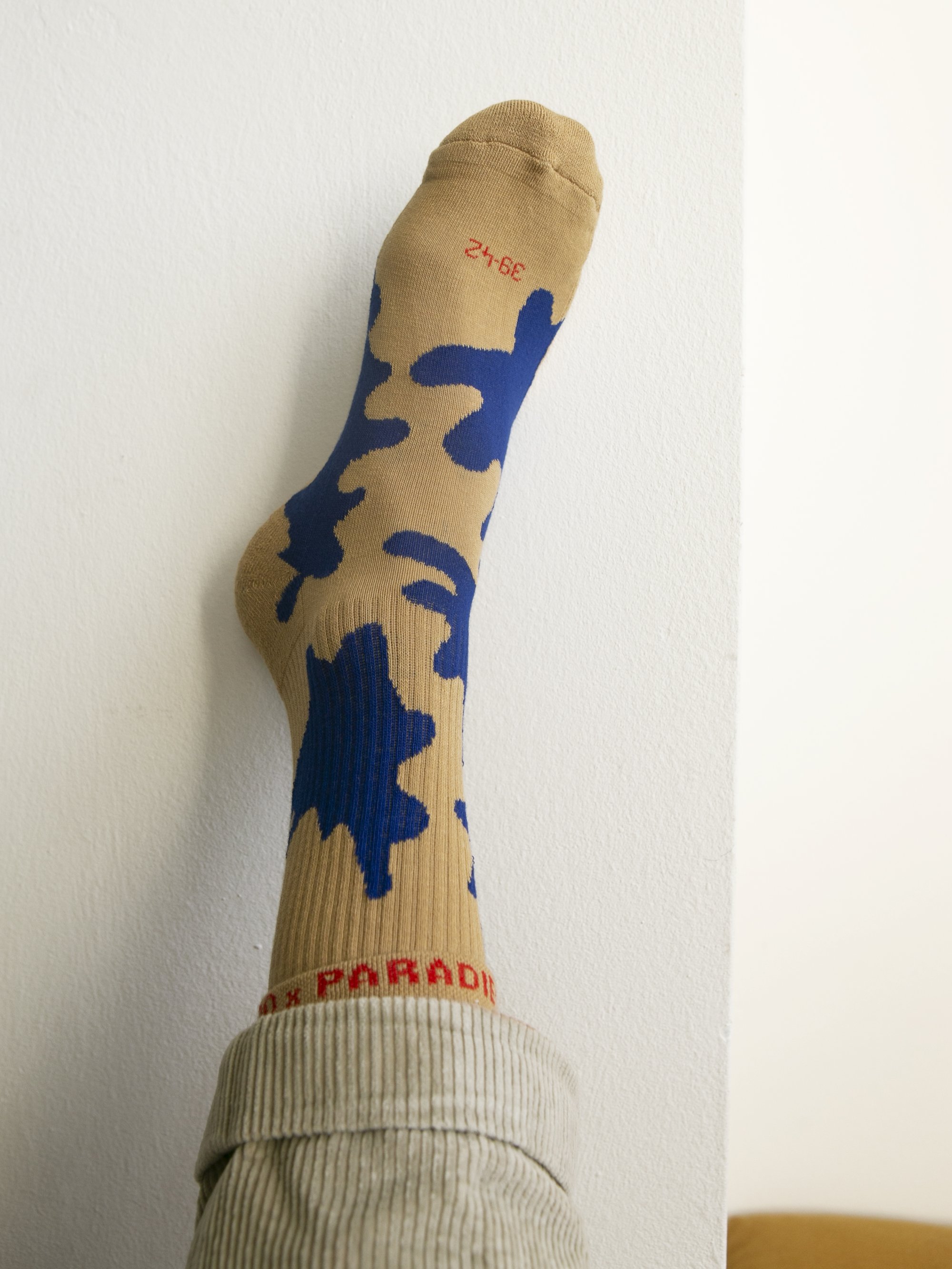 Image of EDO x paradies socks – beige blue 