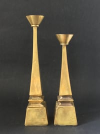 Image 1 of Set of Two Brass Candleholders