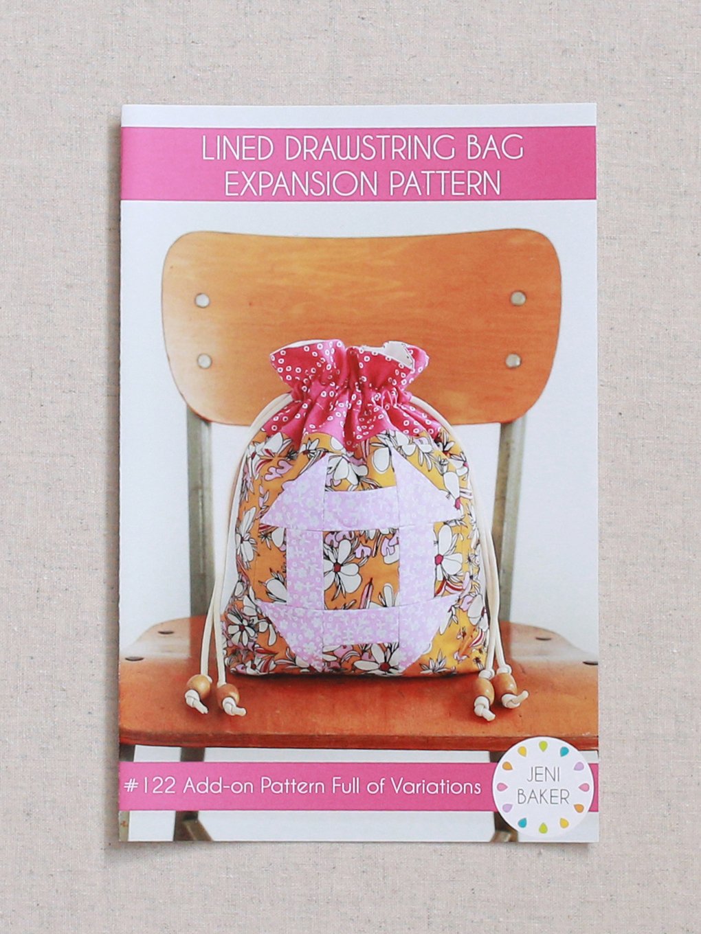 Lined Drawstring Bag Expansion Pattern Paper Copy Jeni Baker Patterns