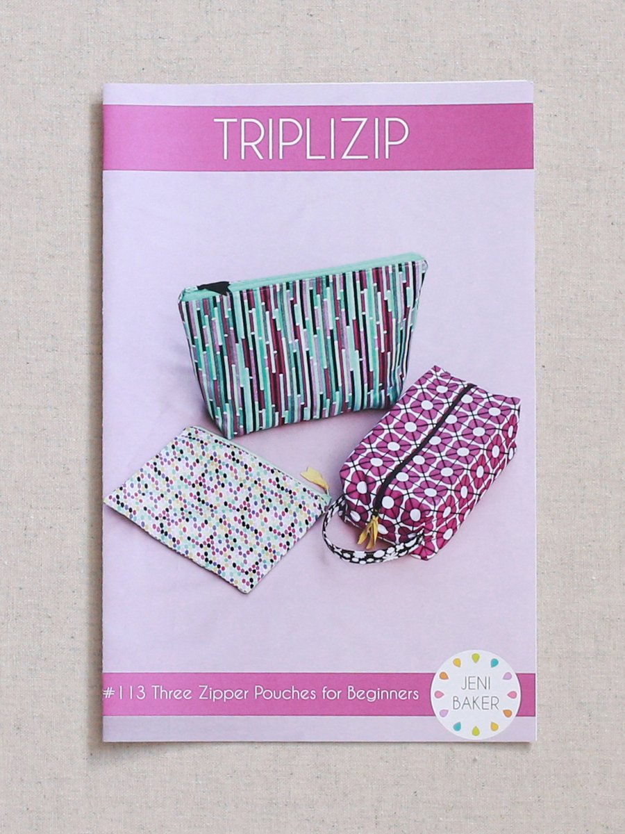 Three zipper online pouch