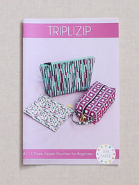 Image 1 of Triplizip Zipper Pouch Pattern (Paper Copy)