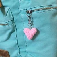 Image 1 of Crochet heart keychain
