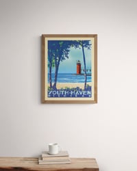 Image 2 of South Haven Michigan Vintage Style Travel Poster Art | Print No 104