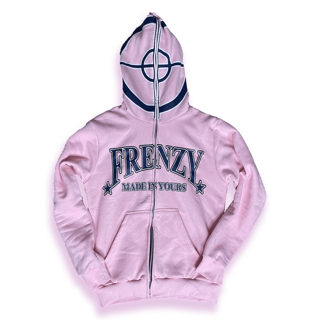 Image of Pink Full Face Frenzy Zip Up