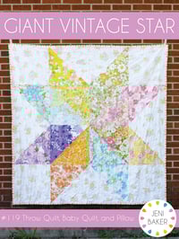 Image 1 of Giant Vintage Star Quilt Pattern (PDF Download)