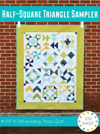 Image 1 of Half-Square Triangle Sampler Quilt Pattern (PDF Download)