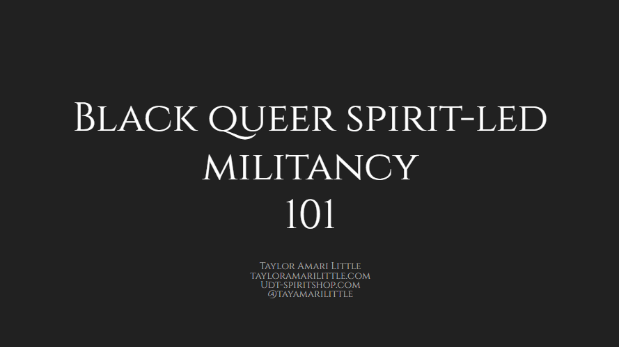 Image of Digital Recording - Black Queer Spirit-Led Militancy 101