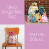 Lined Drawstring Bag Pattern Bundle (PDF Download)