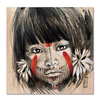 Image 1 of Canva Art Print - "Enfant Kayapo"