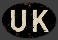 Image 3 of Magnetic UK badge - Patina'd Black, White, Silver 180x120mm