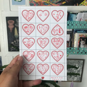 Image of Heart-Shaped Stamp Drawings