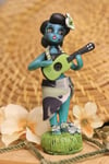 LIMITED EDITION Teal Blue Hula Doll with Wrap