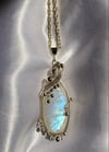 ⟢ Rainbow Moonstone Necklace ⟣