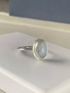 Blue lace agate silver ring