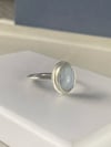 Blue lace agate silver ring