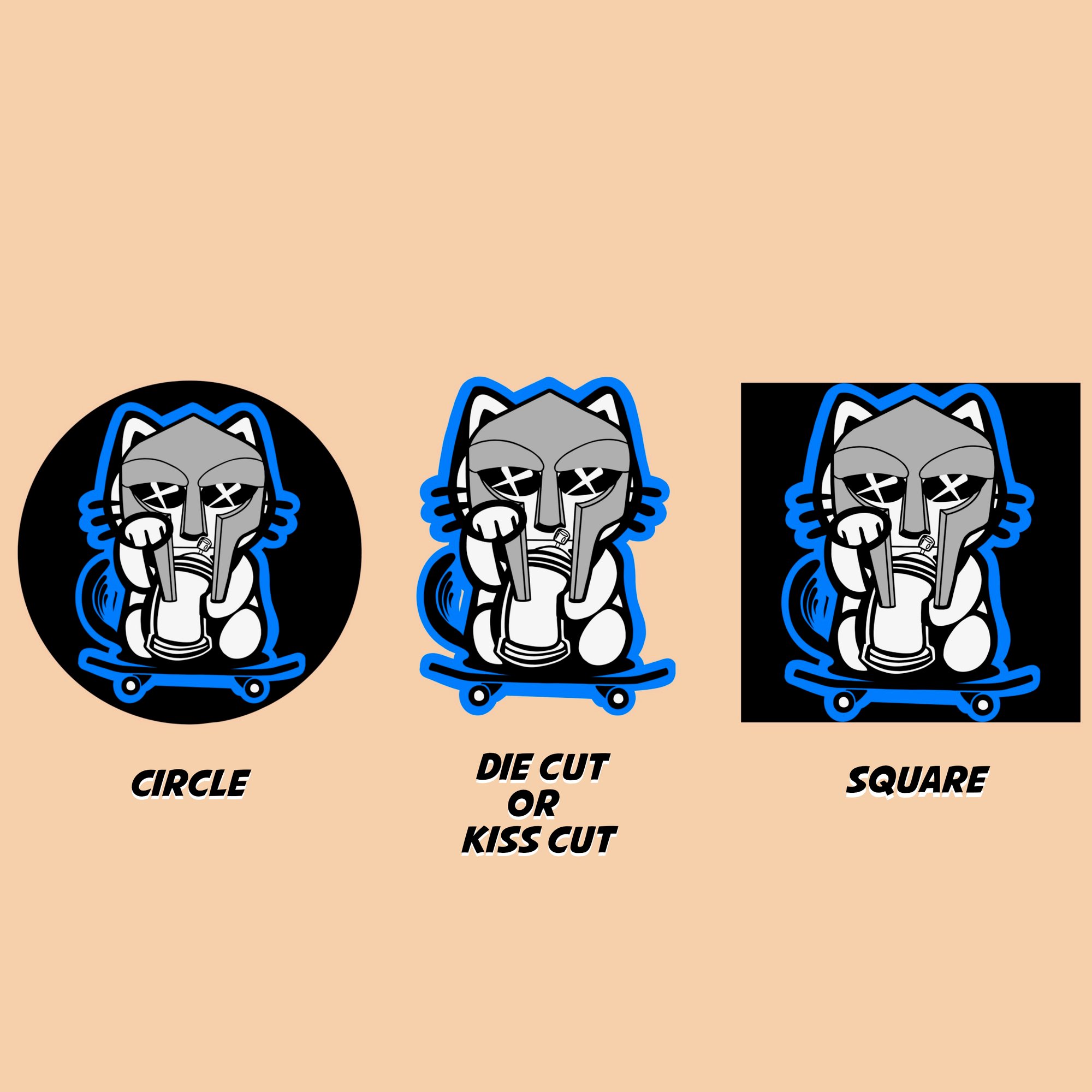 125 Custom Vinyl Stickers (2x2) Top Shelf Stickers