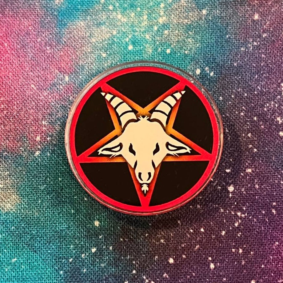 Image of Acrylic Pin: Pentagoat