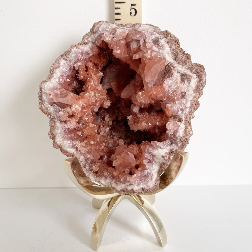 Image of Pink Amethyst no.53 + Brass Claw Stand
