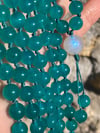 Ice Amazonite Mala with Rainbow Moonstone Guru Bead, Amazonite 108 Beads Hand Knotted Japa Mala
