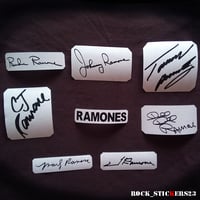 Image 3 of Ramones autographs stickers vinyl decal 