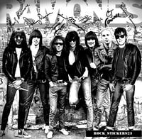 Image 5 of Ramones autographs stickers vinyl decal 