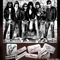 Image 1 of Ramones autographs stickers vinyl decal 