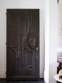 Image 1 of Decorative Copper Door with Abstract Design, 1970s