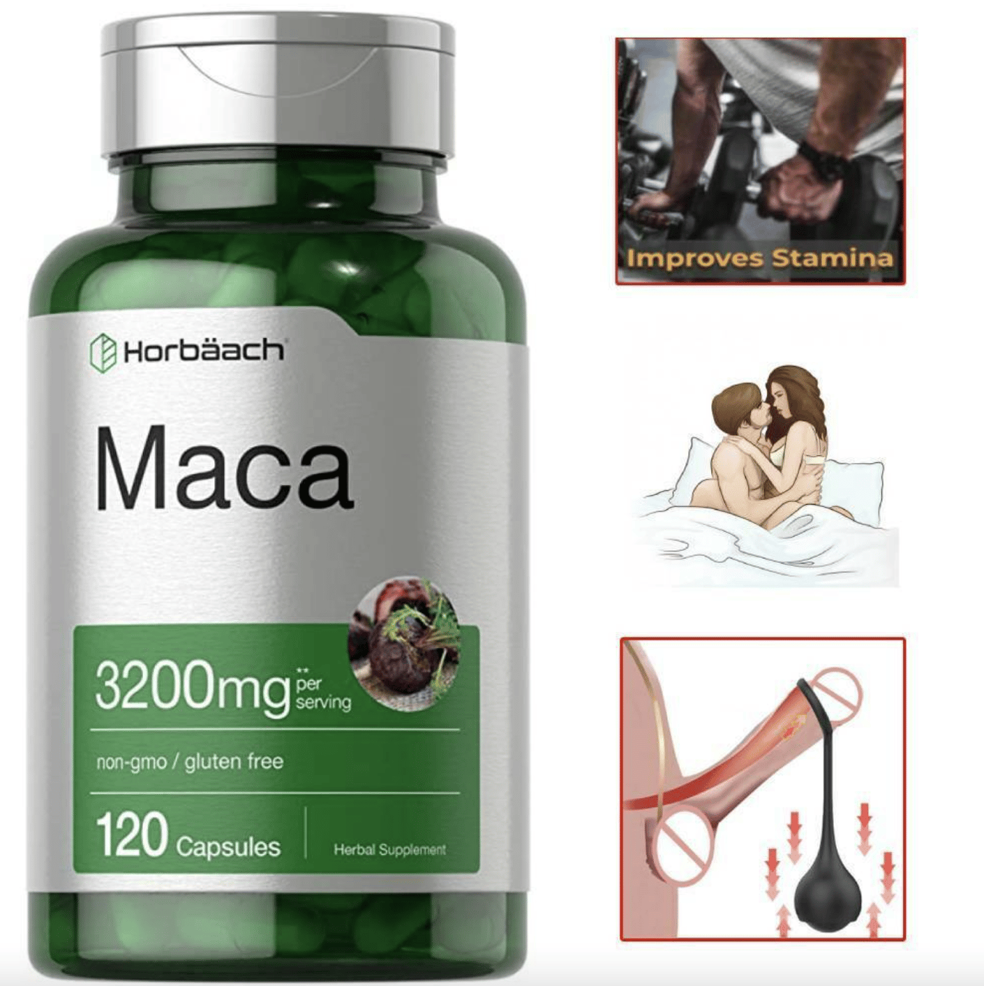 Image of Maca Root Capsules | 3200 | 120 Pills | Peruvian Maca Extract for Men and Women